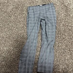 Elle Black and White Plaid Pants